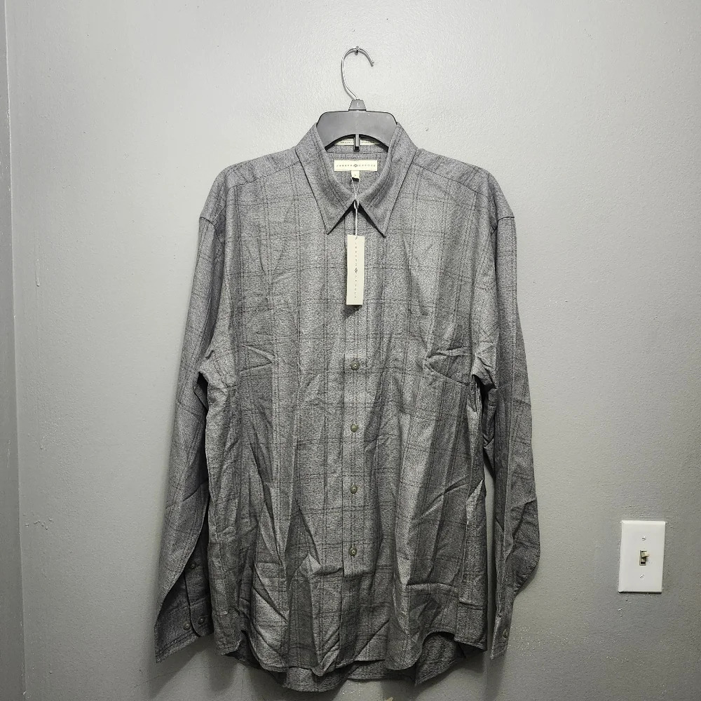 Joseph Abboud men's button-up shirt size large plaid blue